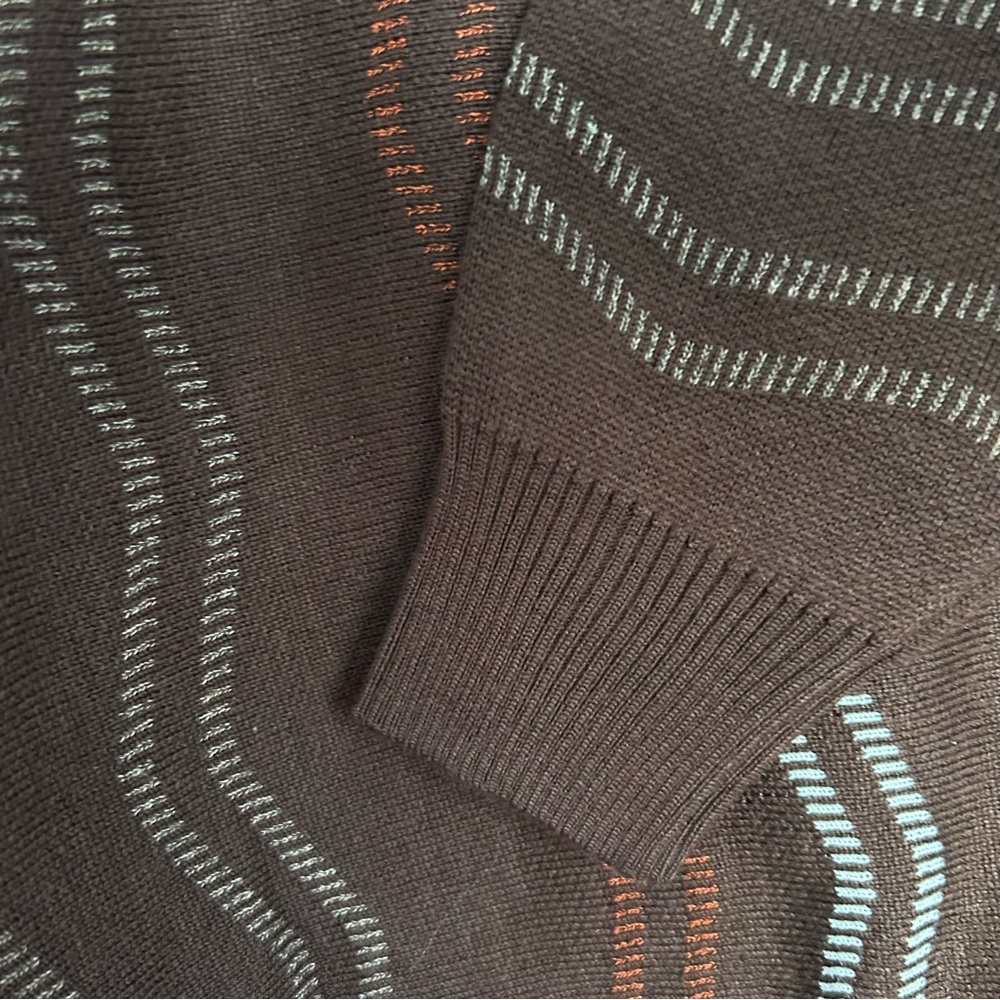 Stacy Adams Men’s Sweater Half Zip Medium Geometric Pullover - Picture 7 of 9